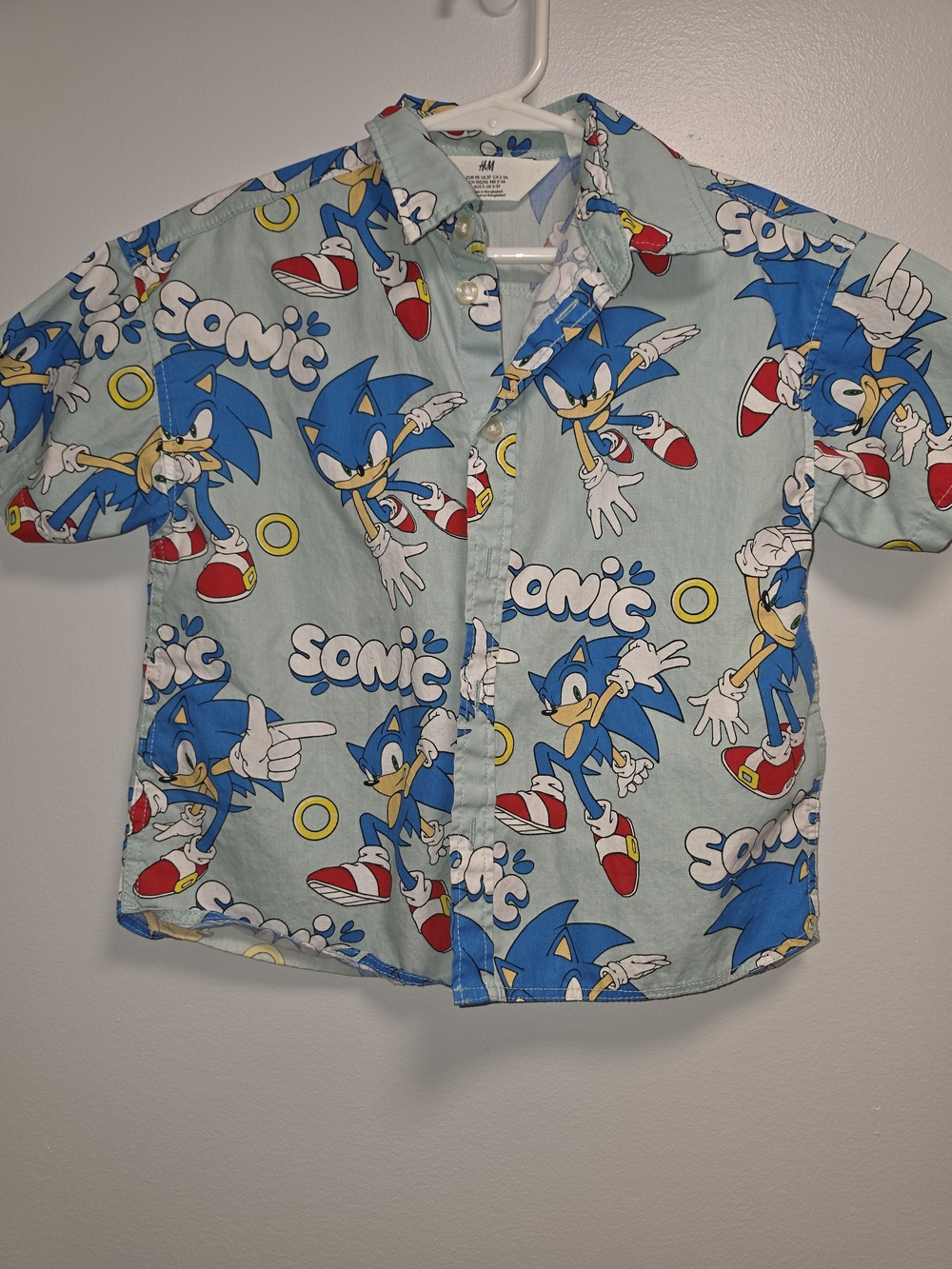 H&M Sonic Graphic Short-Sleeve Shirt - Blue